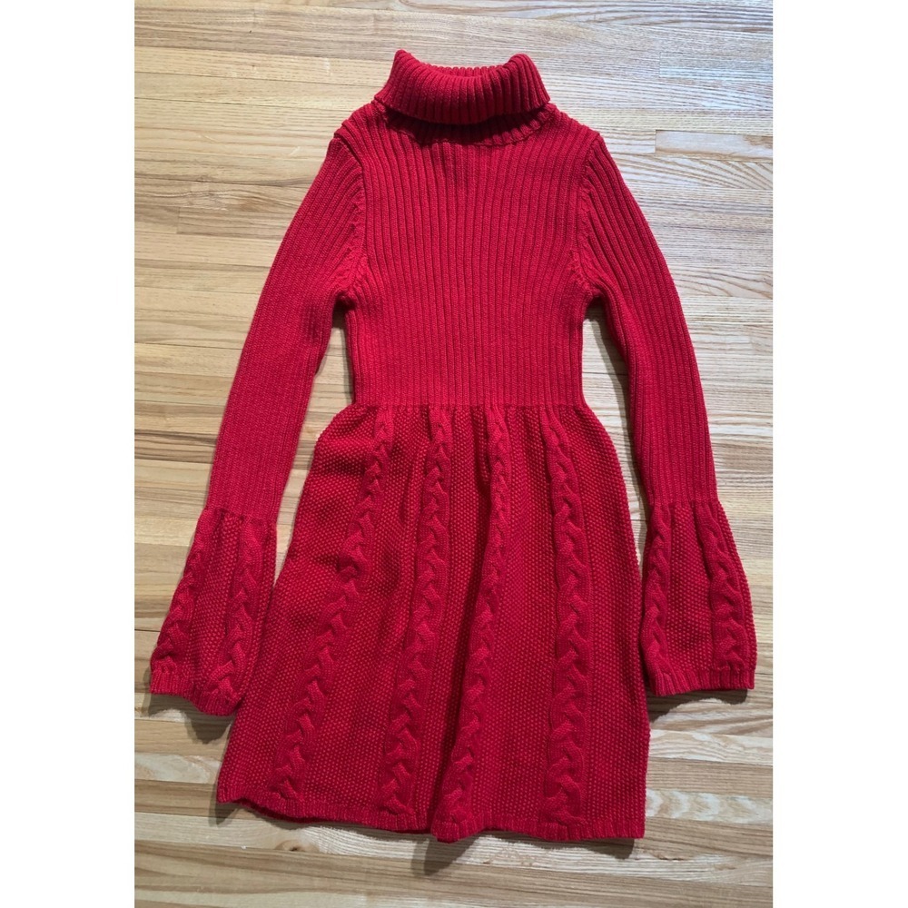 Lulurain Girls Cotton Cable Knit Preppy Old Money Fisherman Sweater Dress 8